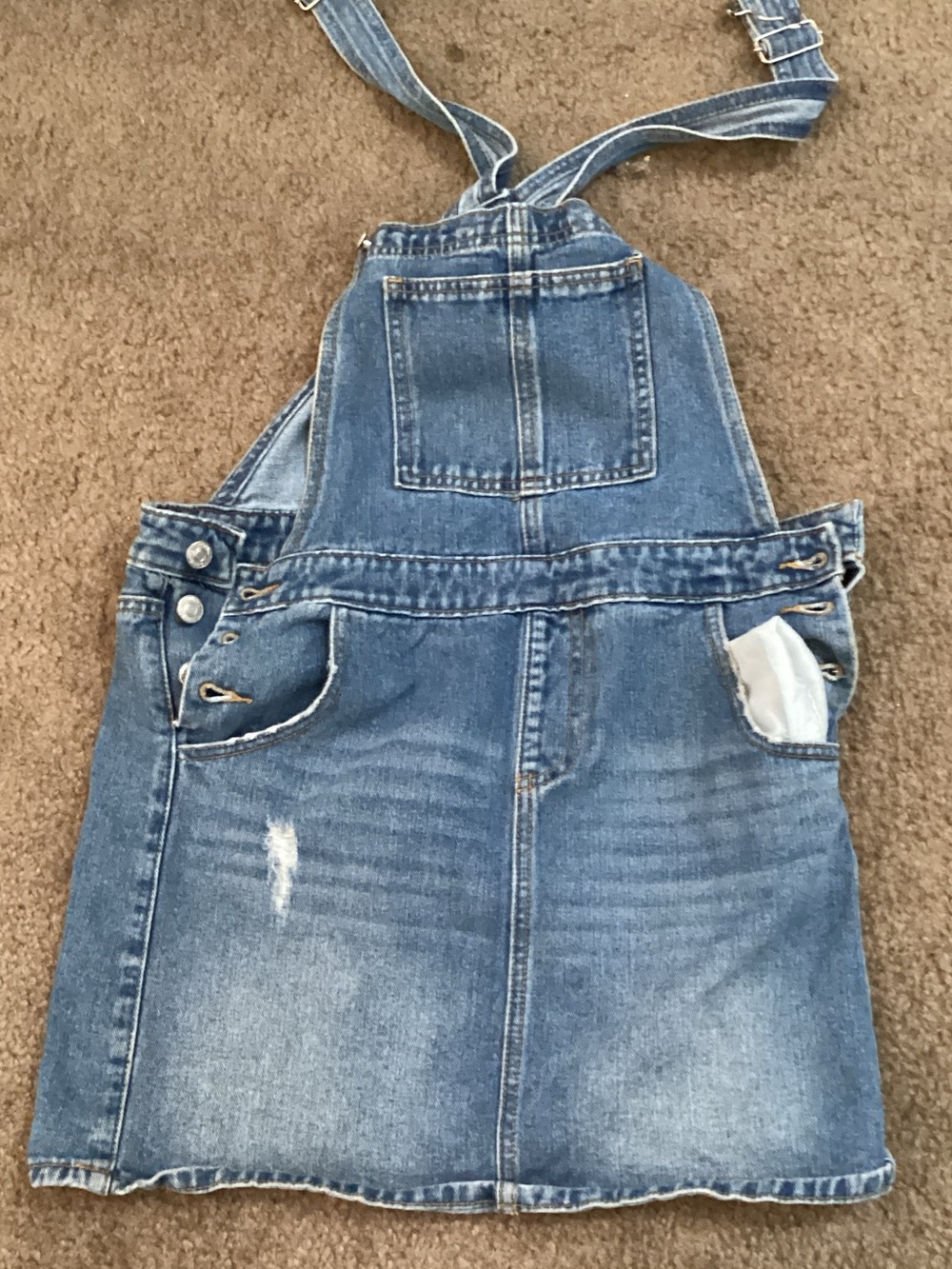 Forever 21 Kids Light Blue Denim Overall Skirt